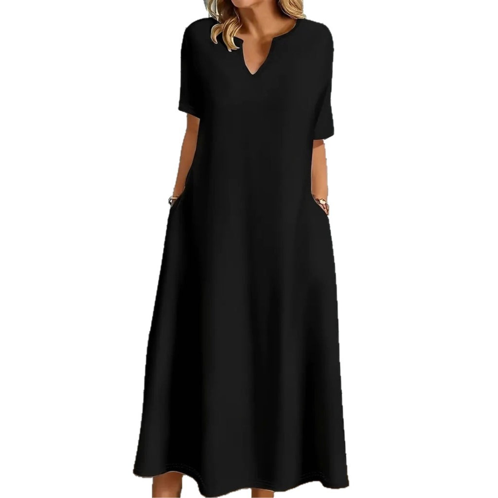 Damen Sommerkleid mit V-Ausschnitt – Bild 7 | LuxeStyle