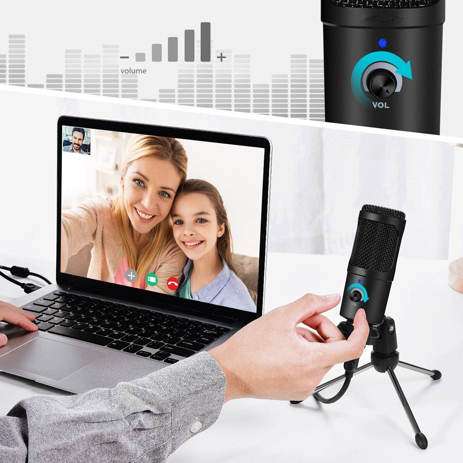 Kabelgebundenes Mikrofon für Live-Streaming