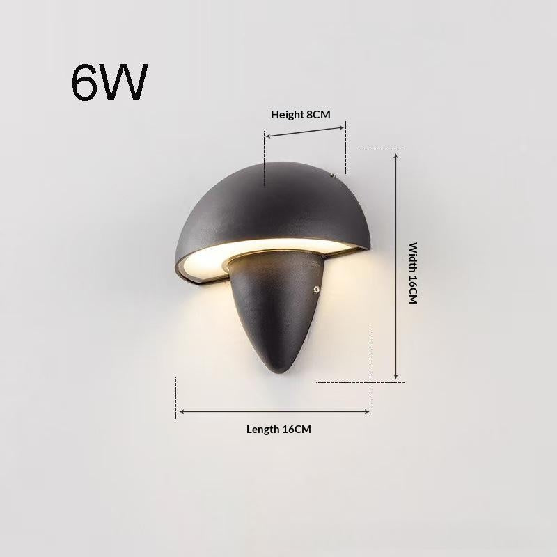 Mushroom‑Form LED-Wandlampe IP65 – Bild 7 | LuxeStyle
