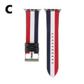 Leder-Uhrenarmband mit Flaggenmuster