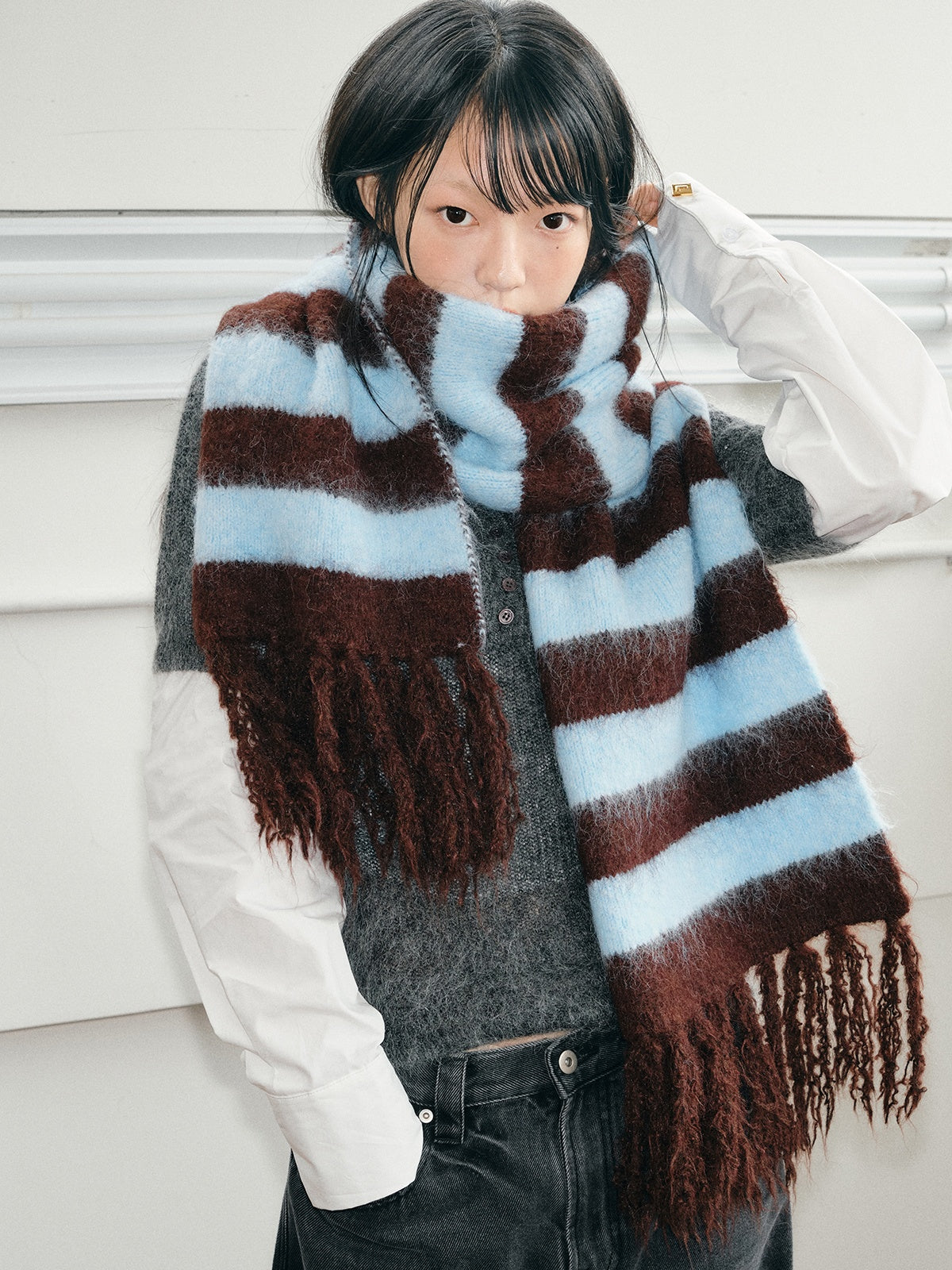 Winterlicher Streifen-Schal – Bild 9 | LuxeStyle