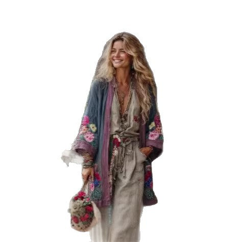 Ärmellose Bluse mit Schal-Design und 3D-Muster – Bild 4 | LuxeStyle