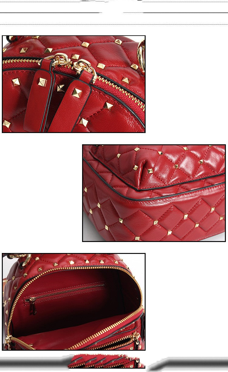 Rückenrucksack aus Leder mit Reissverschluss | LuxeStyle