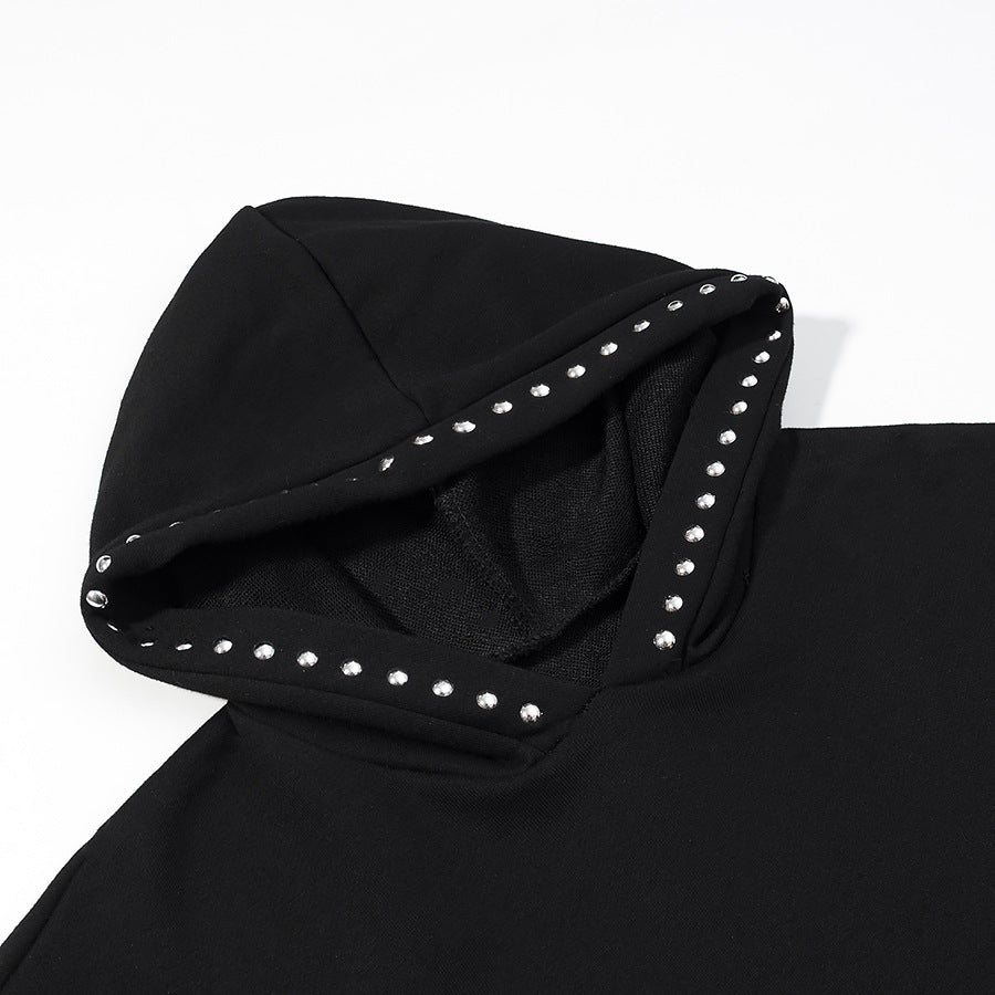 Kapuzen-Sweatshirt mit Nieten-Design