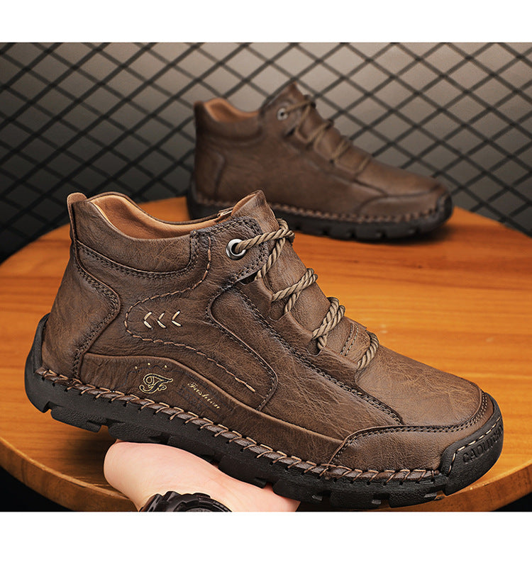 Herren High-Top Winterboots aus Leder