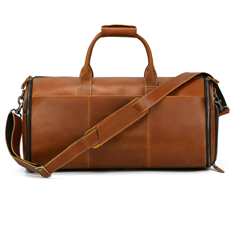 Vintage Reise-Sporttasche Leder faltbar – Bild 9 | LuxeStyle