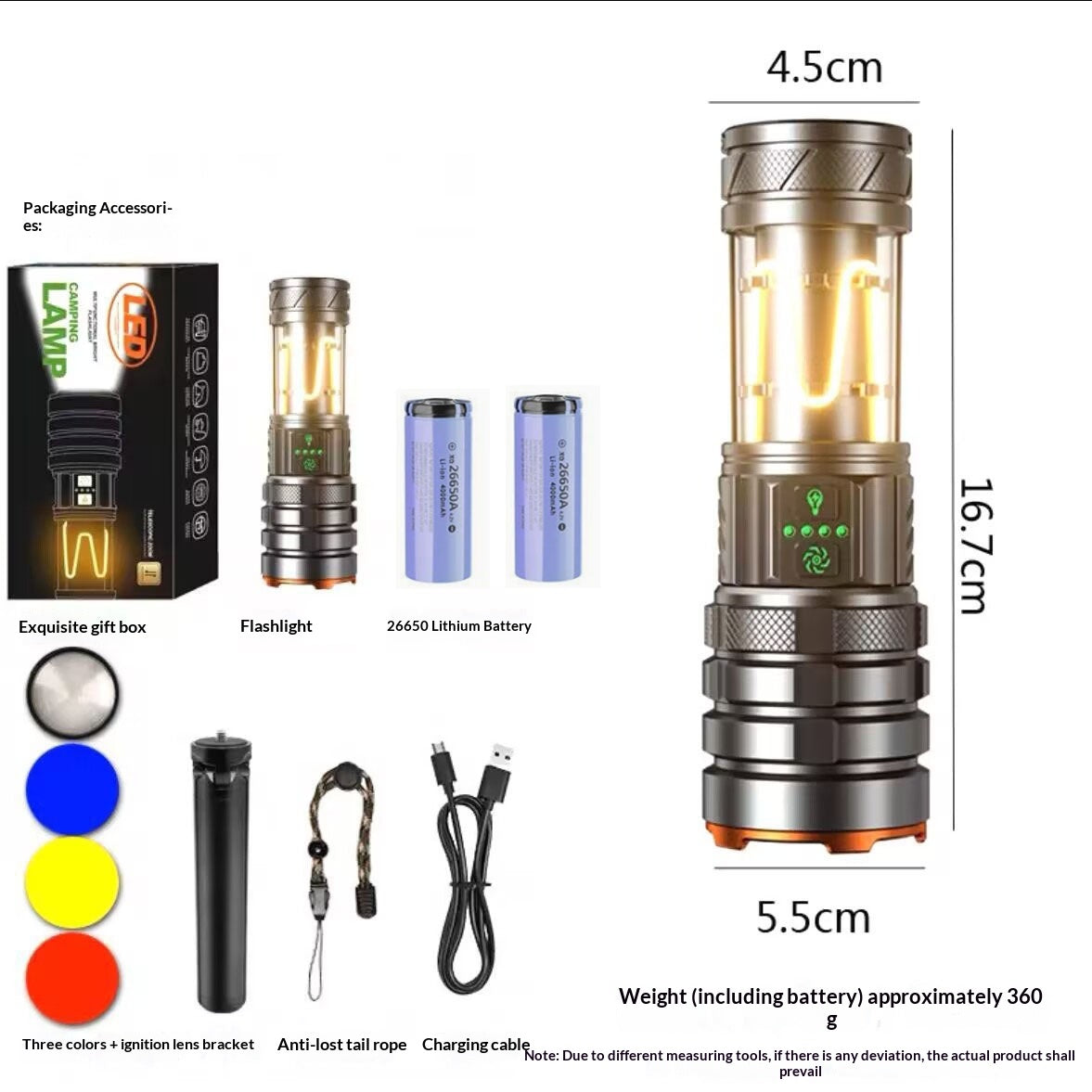 Superhelle Laser-Taschenlampe G580