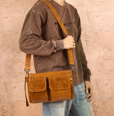 Leder-Crossbody-Tasche