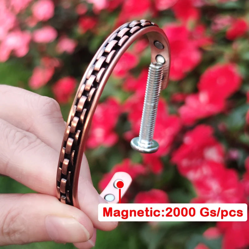 Verstellbares Armband aus massivem Rotkupfer – Bild 3 | LuxeStyle