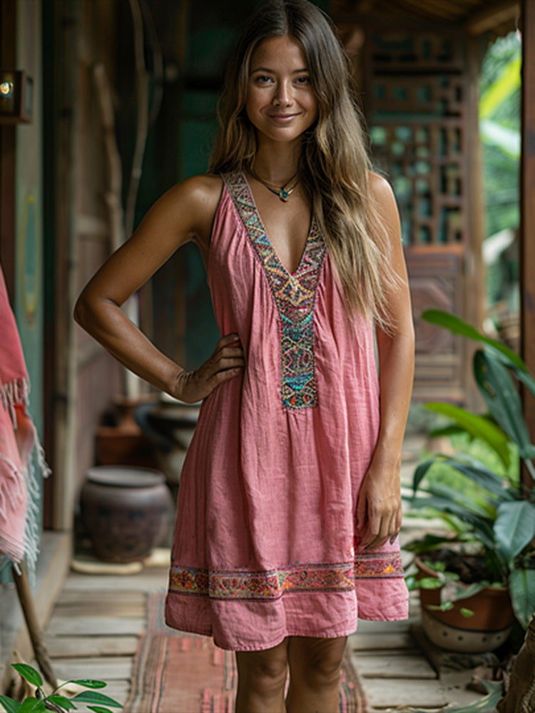 Vintage Boho Damenkleid