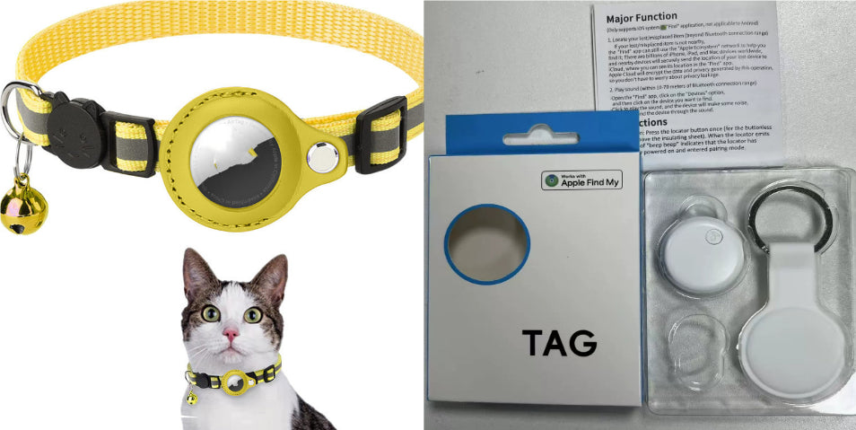 Reflektierender Wasserdichter Halter für AirTag Haustierhalsband