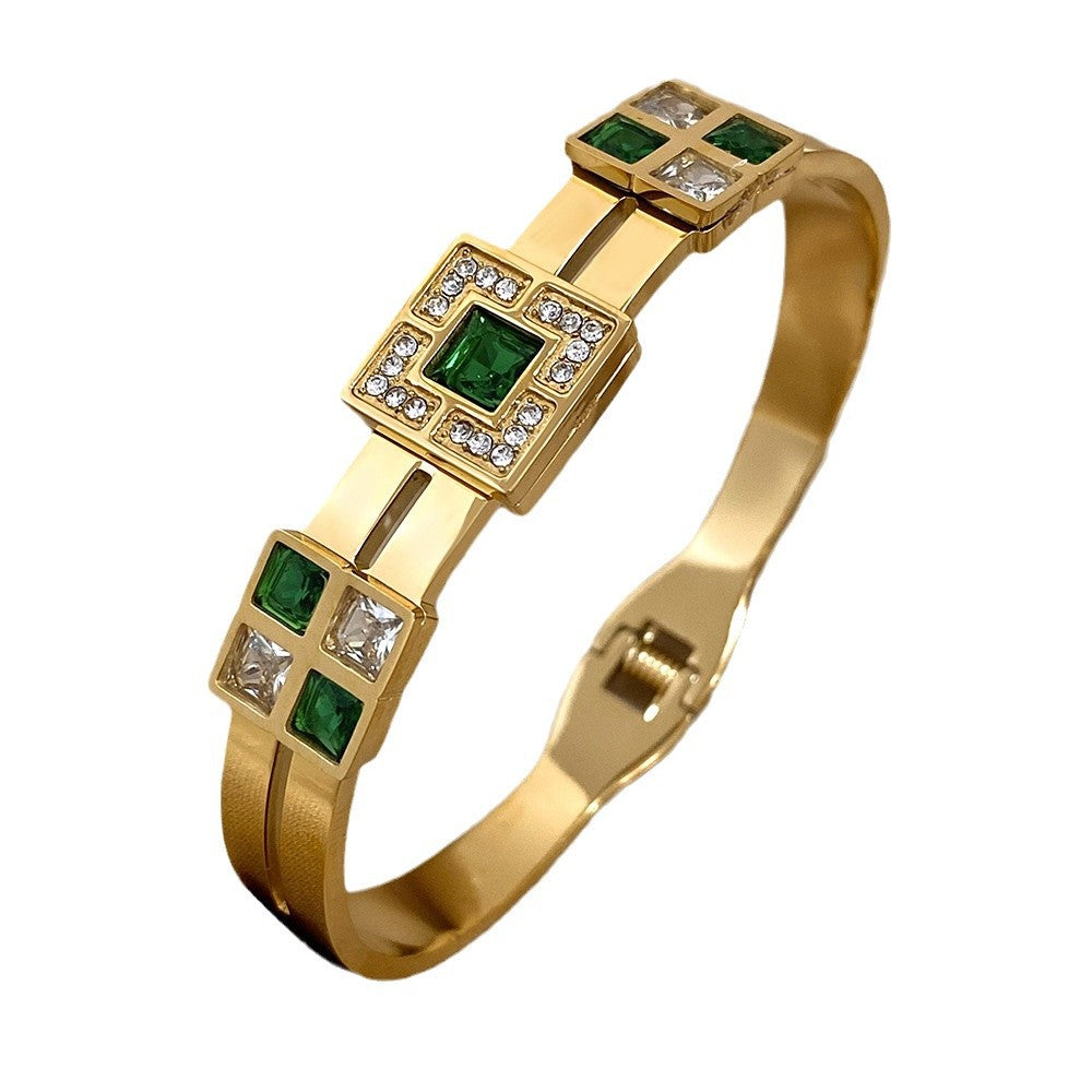 Damen-Armband mit grünem Diamant – Bild 6 | LuxeStyle