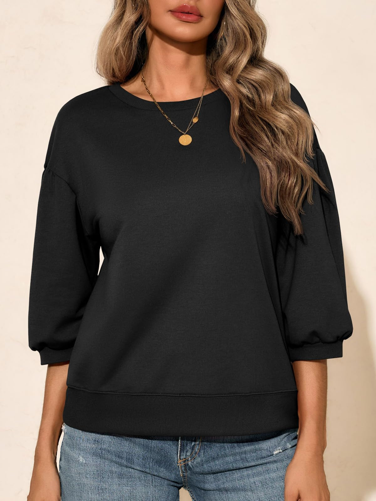 Puffärmel Sweatshirt für Damen