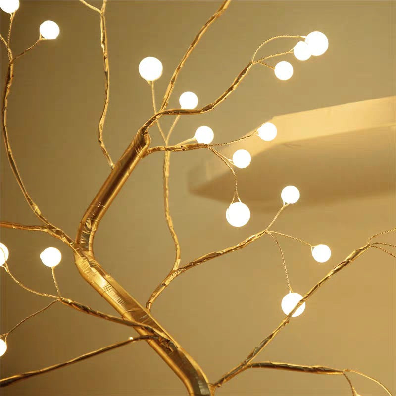 Nordische LED-Kupferdraht-Lampe, warmes Licht