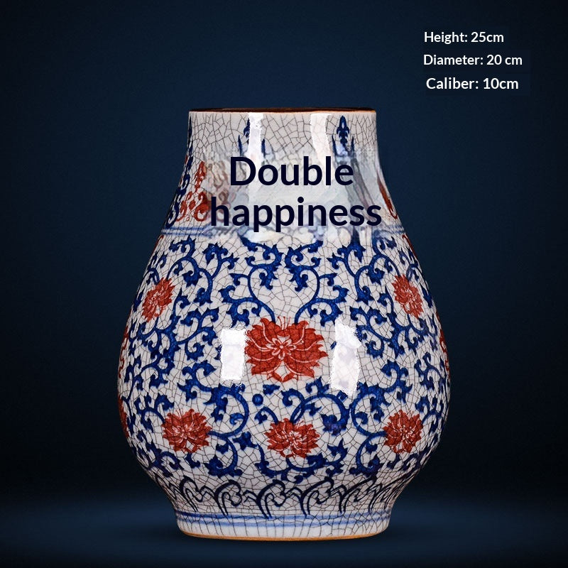 Keramik-Vase «Craquelé» · Antik-Glasur