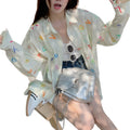 Damen Langarmshirt mit Print und UV-Schutz