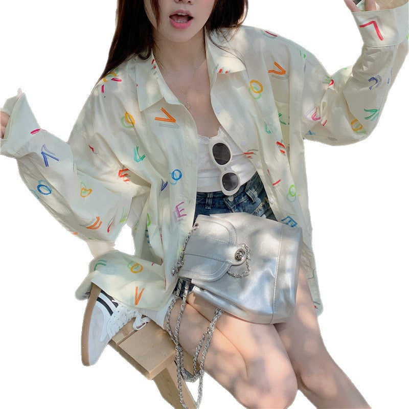 Damen Langarmshirt mit Print und UV-Schutz