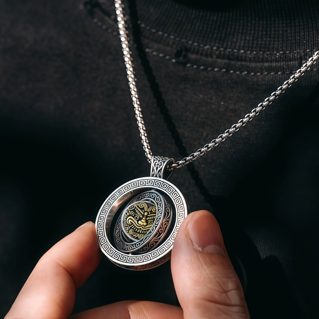 Vintage Foo Lion Spinner Halskette