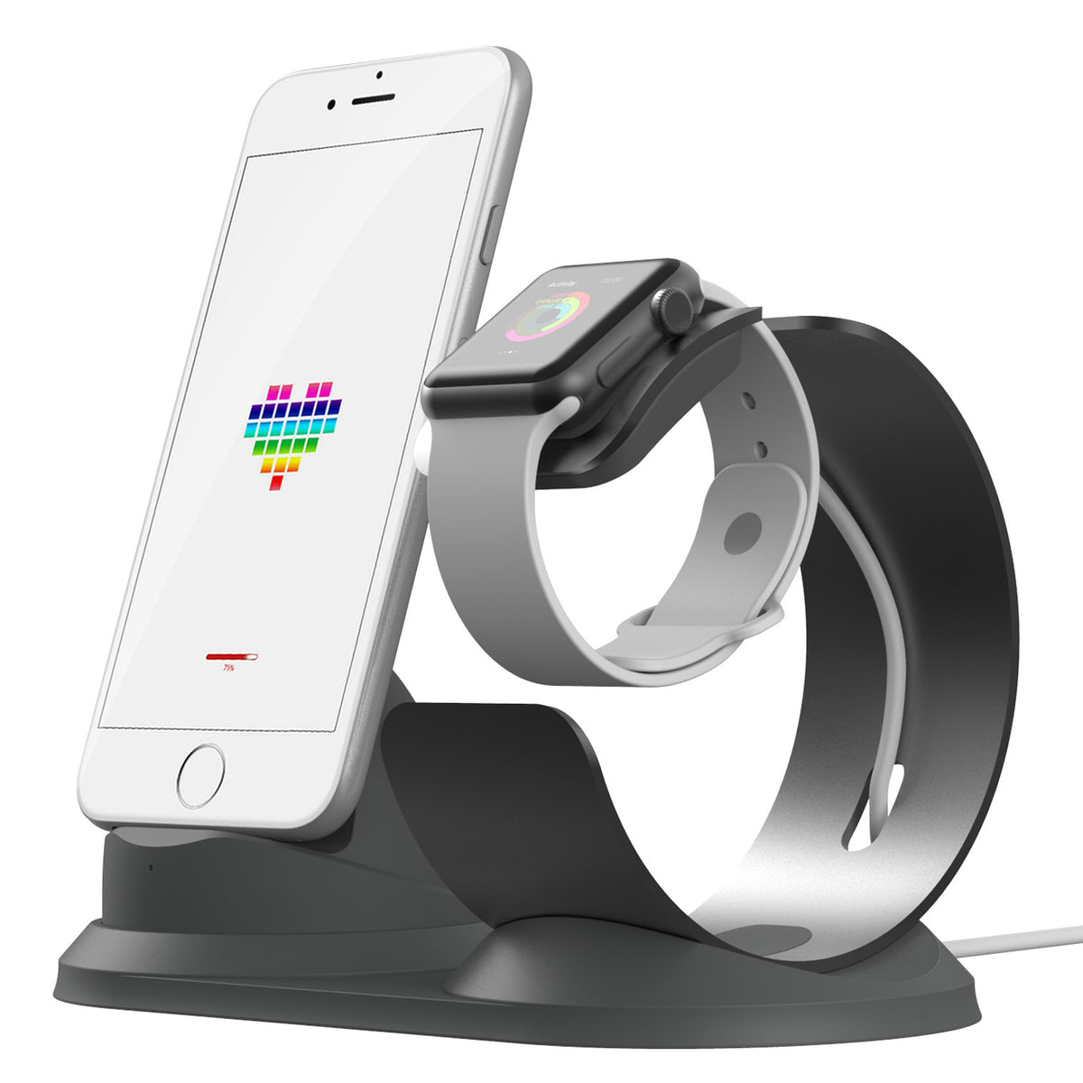2-in-1 Aluminium Ladestation für Handy & Uhr – Bild 1 | LuxeStyle