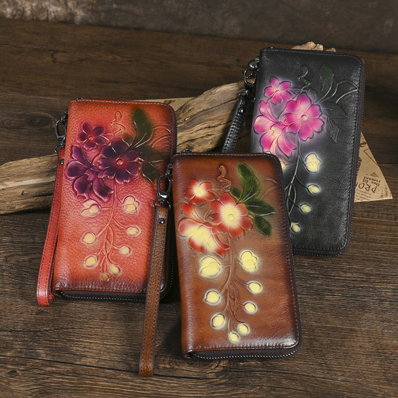 Vintage Zip‑Clutch aus Leder – Bild 5 | LuxeStyle