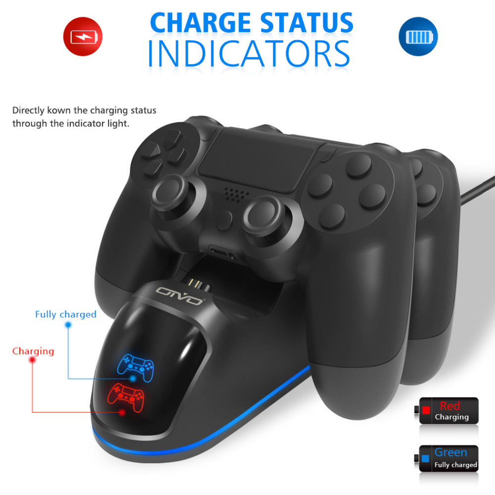 Drahtloses Dual-Ladegerät für PS4-Controller