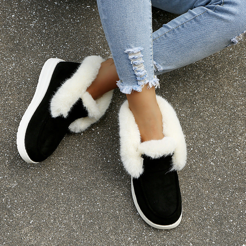Warme Winter Ankle Boots mit Plüschfutter