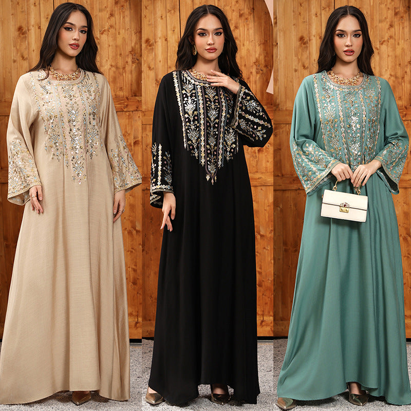 Besticktes Maxikleid für Damen