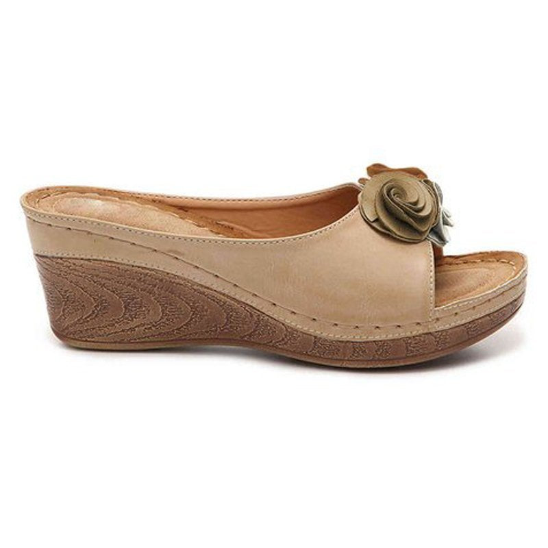 Damen Sandalen mit Keilabsatz und Fischm – Bild 2 | LuxeStyle