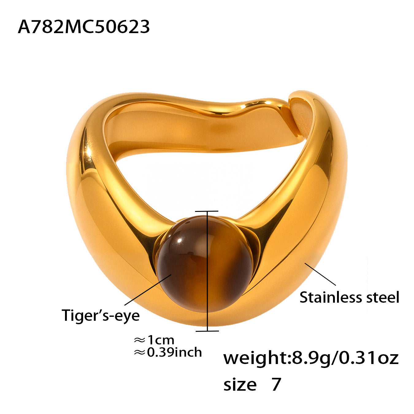 Exzentrisch Geometrischer Damenring