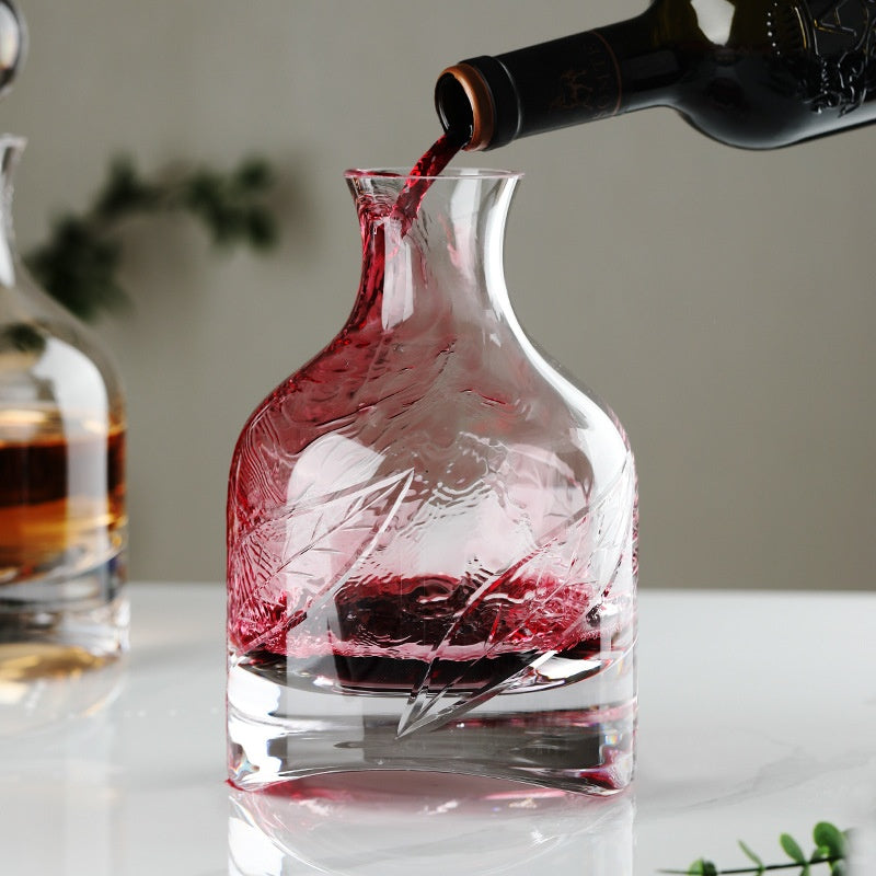 Whiskey-Set aus Kristallglas