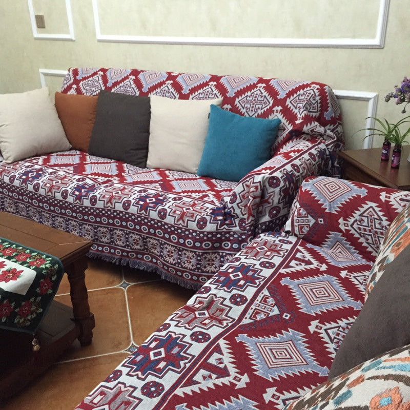 Sofaüberwurf Baumwolle – Geometrische Abstraktion – Bild 2 | LuxeStyle