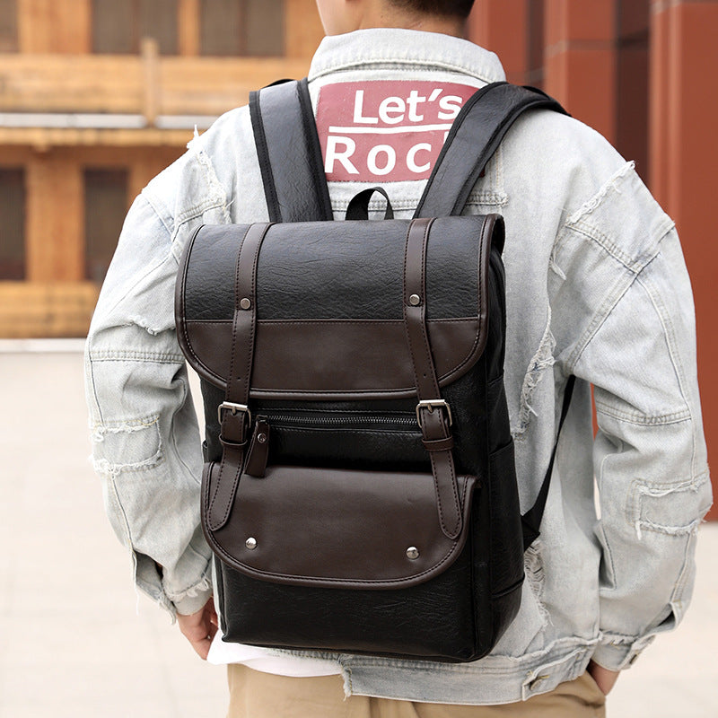Studentenrucksack aus wasserfestem PU-Leder | LuxeStyle