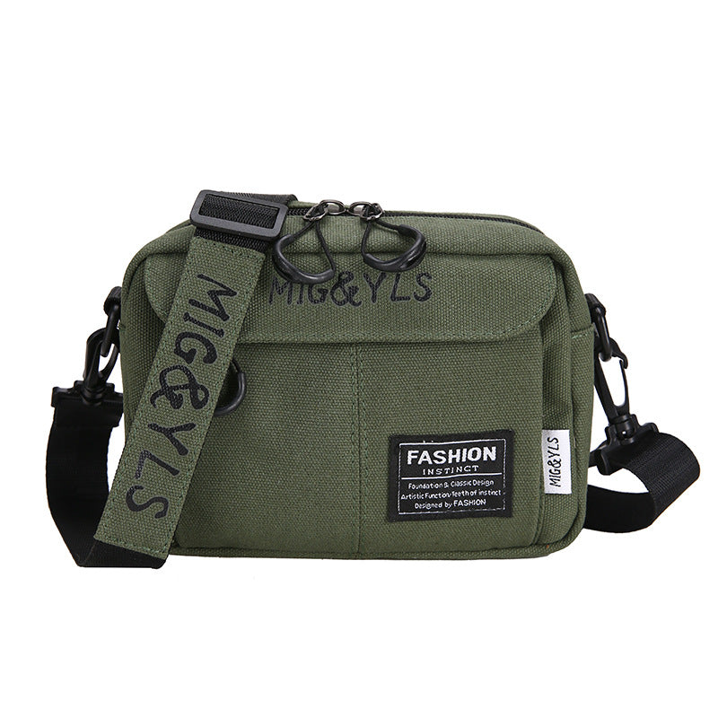 Schultertasche aus Canvas – kleine quadratische Tasche | LuxeStyle