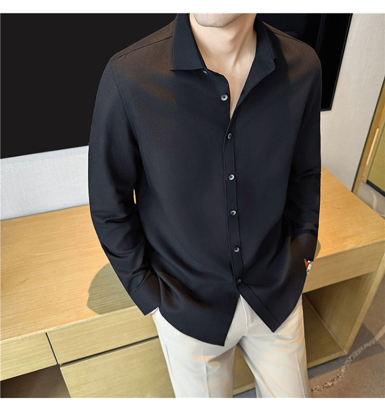 Leinen-Lyocell Slim-Fit Langarmhemd – Ansicht 6