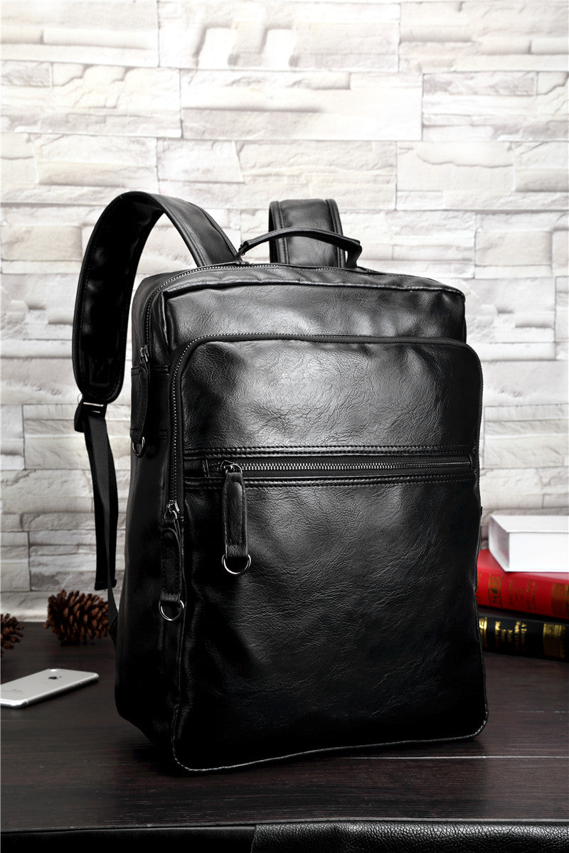 Rucksack aus PU-Leder für 15,6-Zoll-Laptop – Bild 3 | LuxeStyle