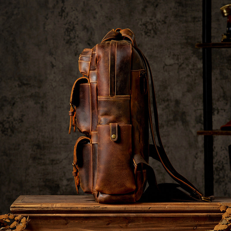 Grosses Retro-Leder-Reiserucksack für Herren – Bild 2 | LuxeStyle