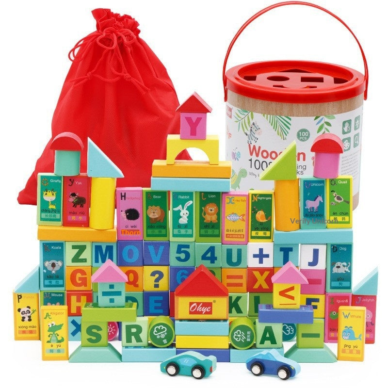 Grosses Holz-Bauklotz-Set für Kinder 4–6 Jahre – Bild 6 | LuxeStyle