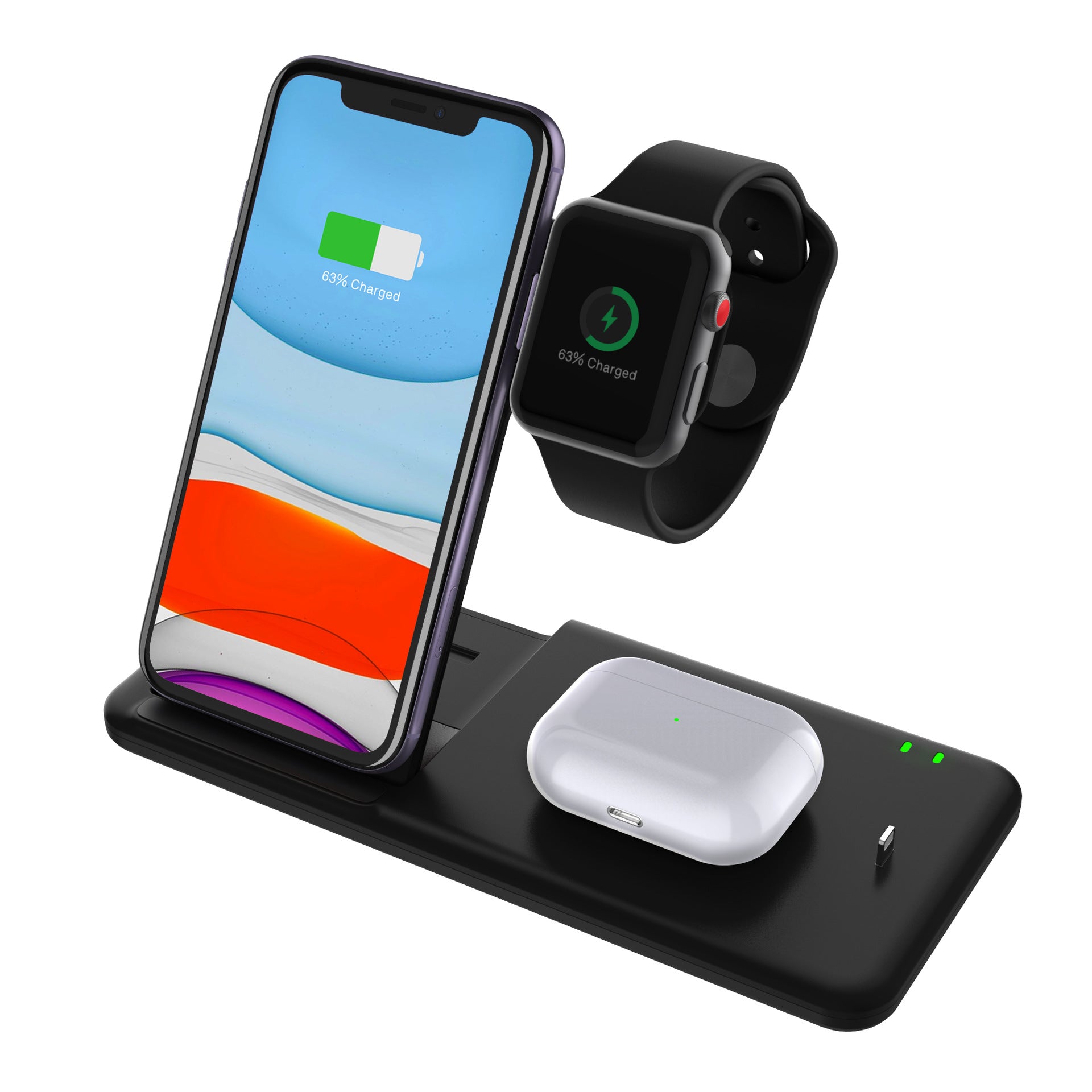 4-in-1 Wireless Ladestation für iPhone, Watch, AirPods