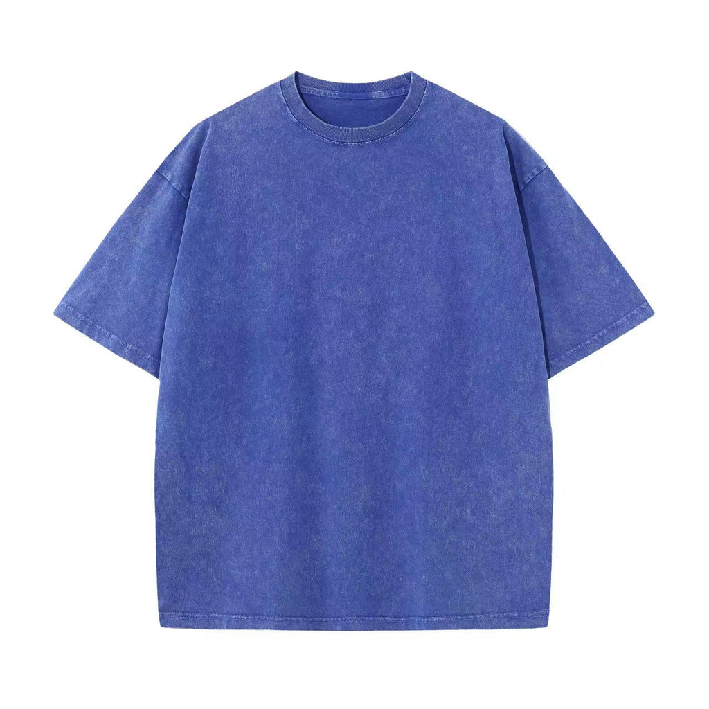 Unisex Baumwoll T-Shirt mit überschnittenen Ärmeln – Ansicht 4