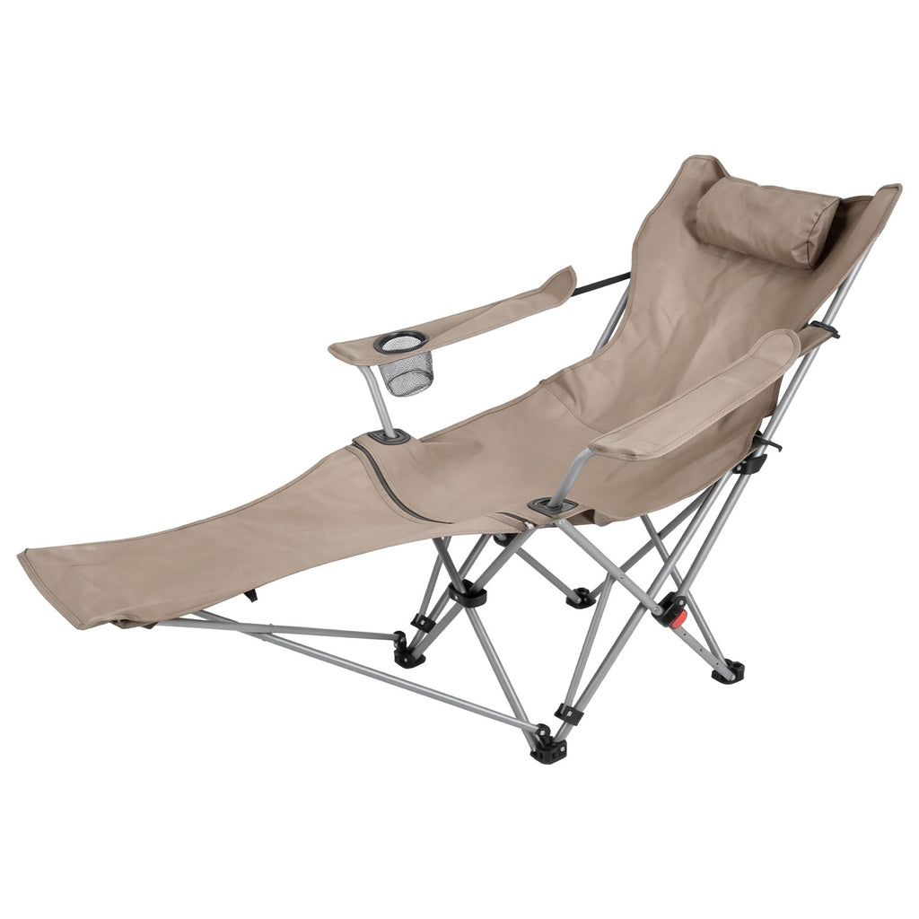 Campingliege mit Fußstütze