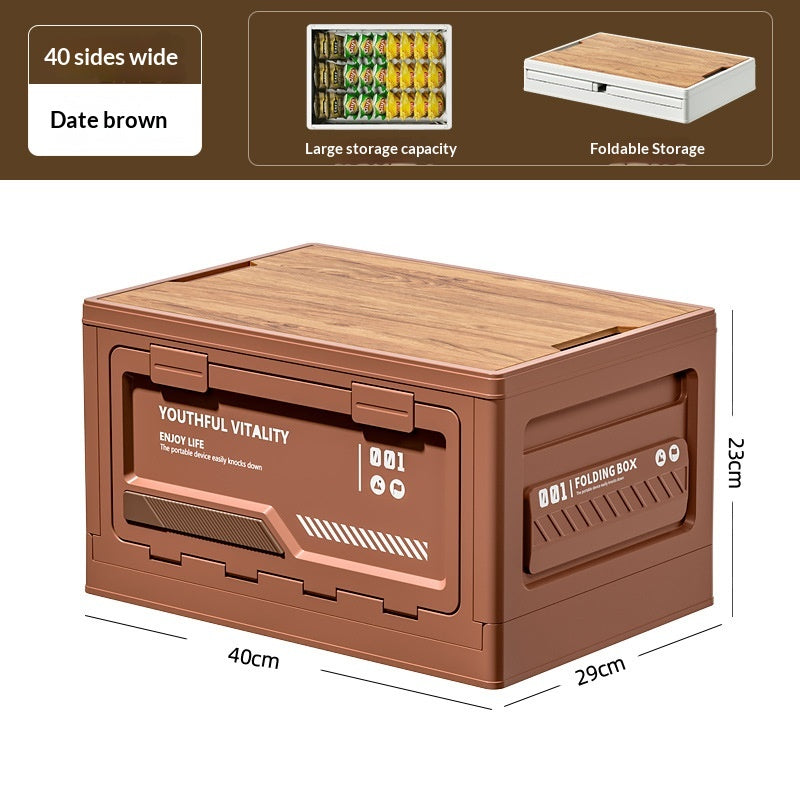 Camping-Storage-Box mit Holzdeckel