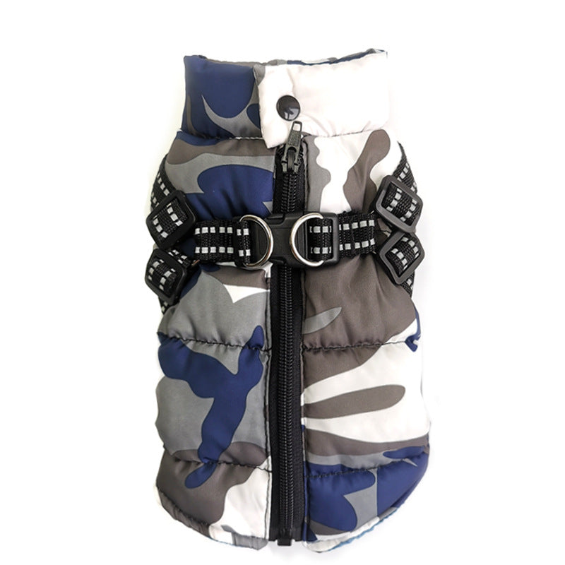 Warme Hunde-Winterjacke mit Schnürung