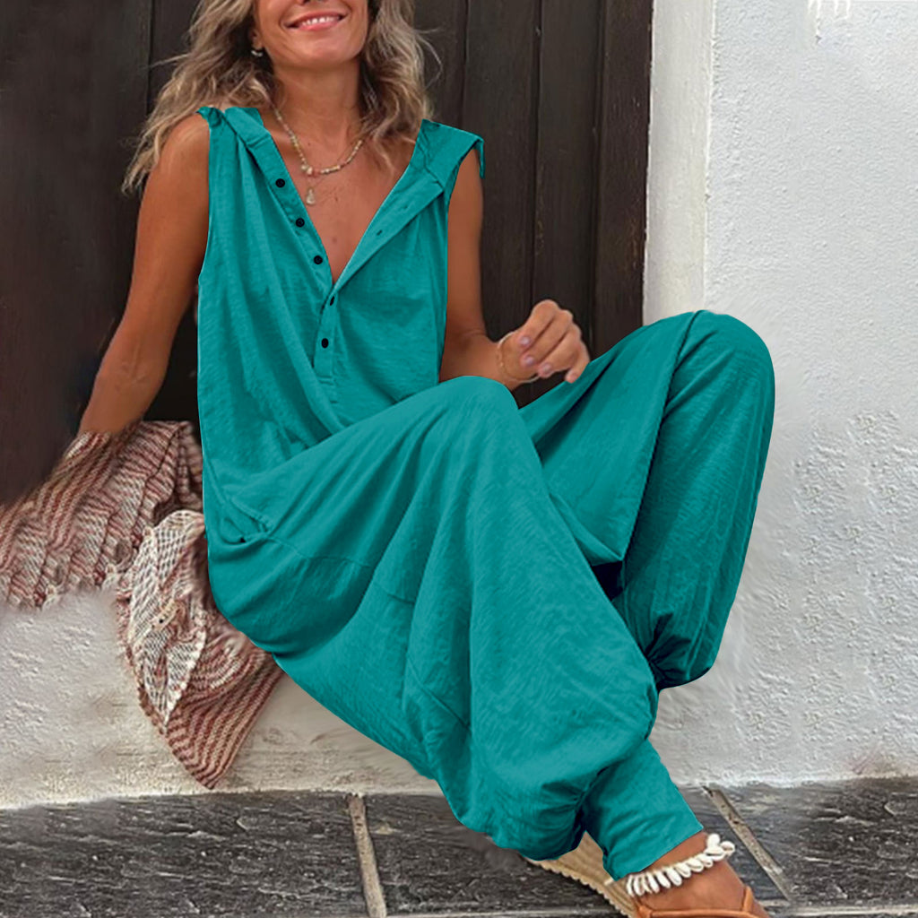 Einheitlicher Jumpsuit mit Kapuze