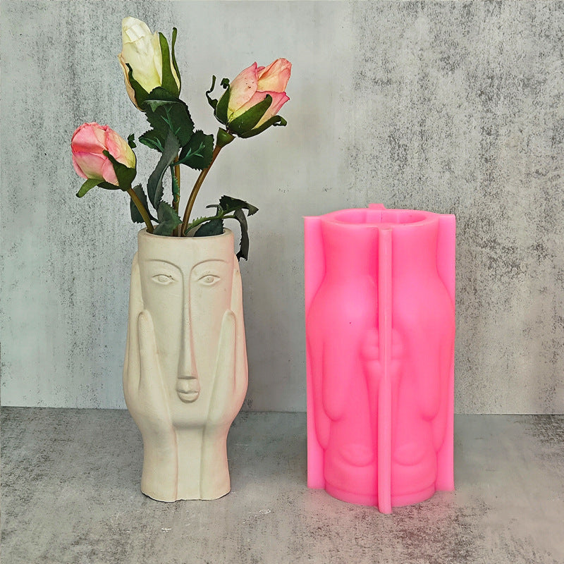 Gesichts-Vase Silikonform – Abstrakte Kunst – Bild 2 | LuxeStyle