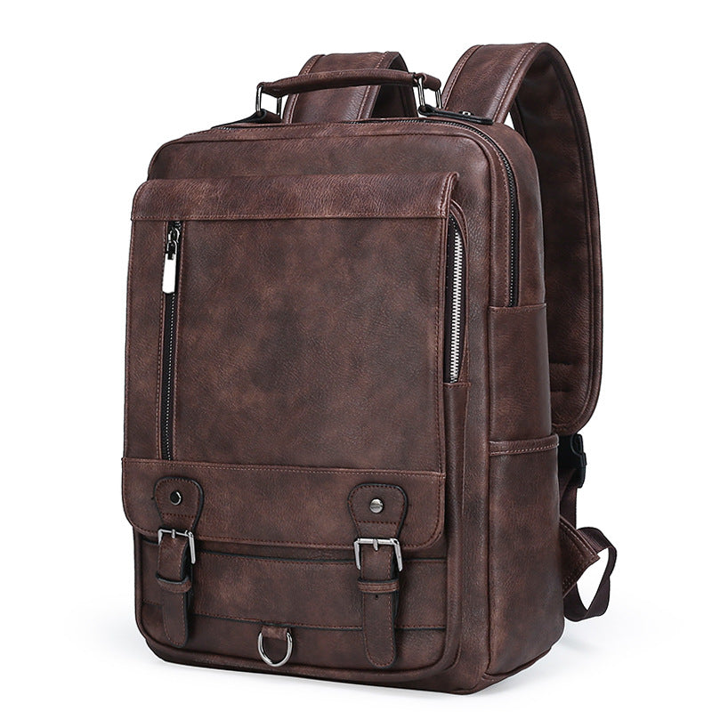 USB-Lederrucksack für Herren