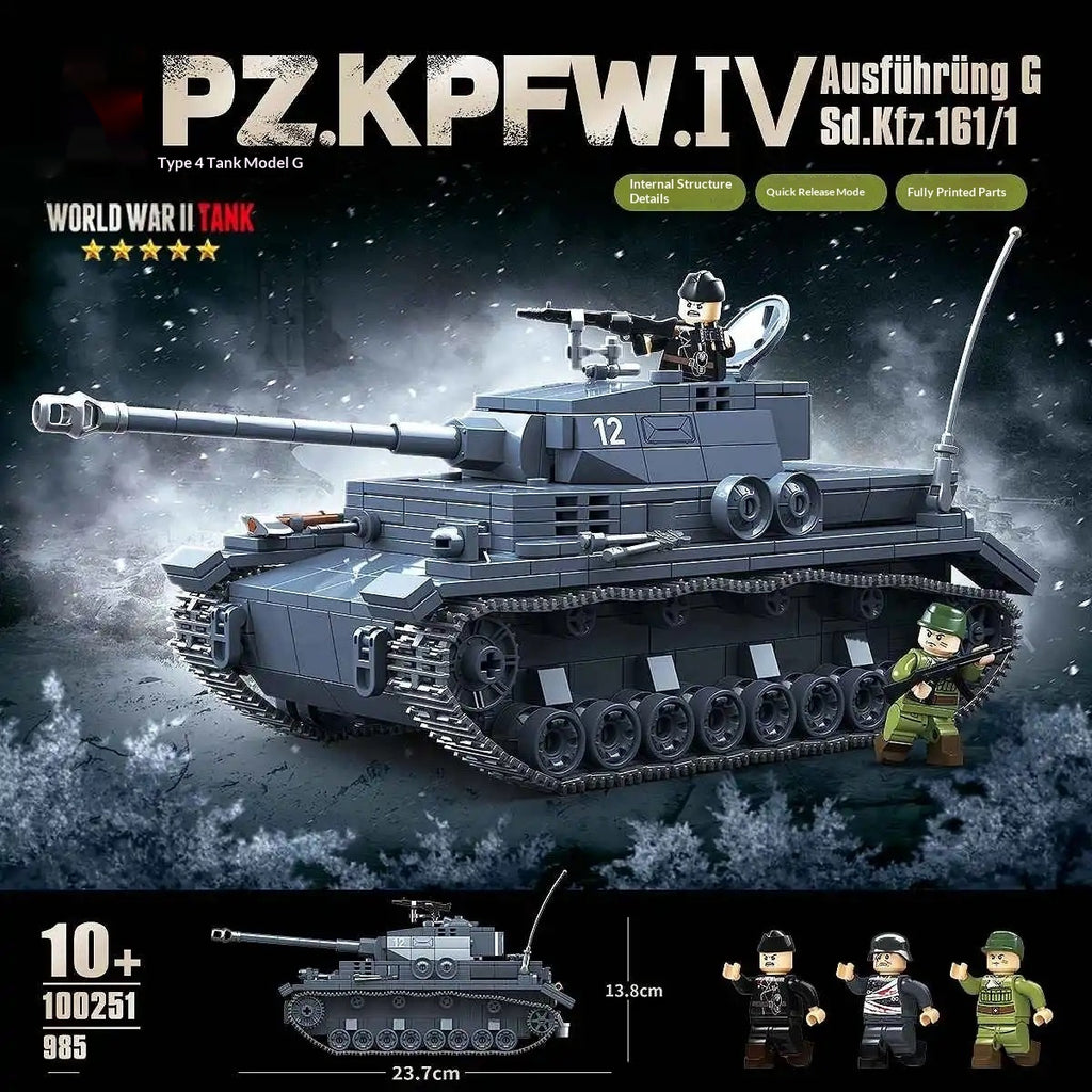 Typ 4 G Panzer Baustein-Puzzle-Spielzeug