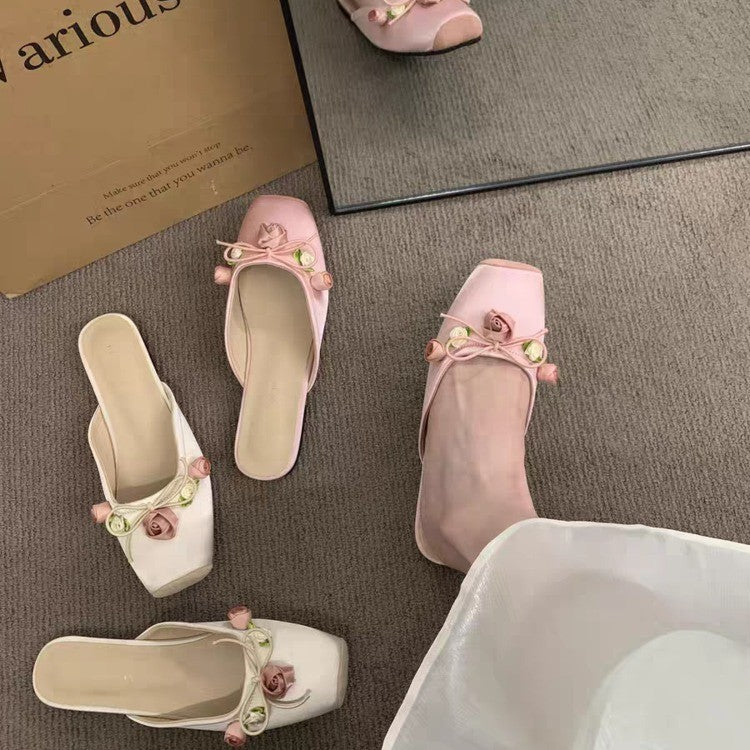 Klassische Flache Sandalen mit quadratischem Zeh – Bild 6 | LuxeStyle