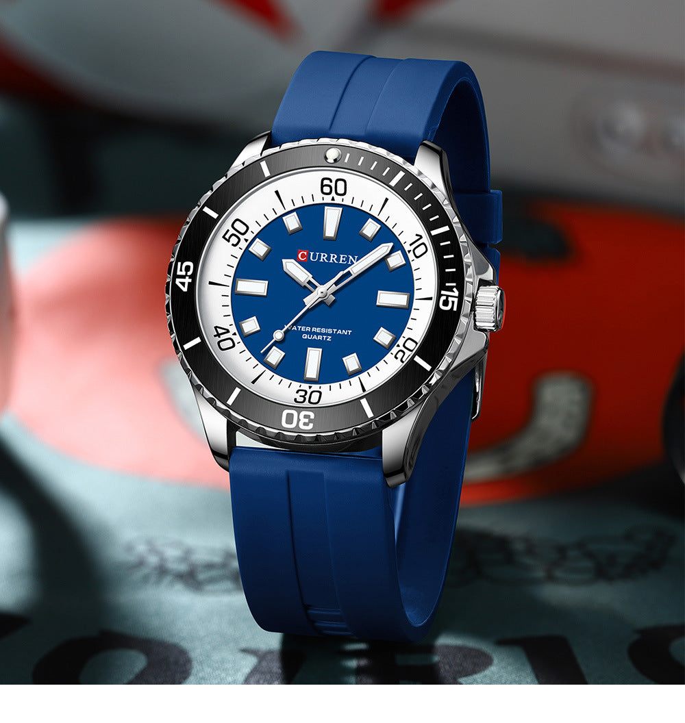 Quarz-Uhr mit runden Zifferblatt, wasserdicht – Bild 6 | LuxeStyle