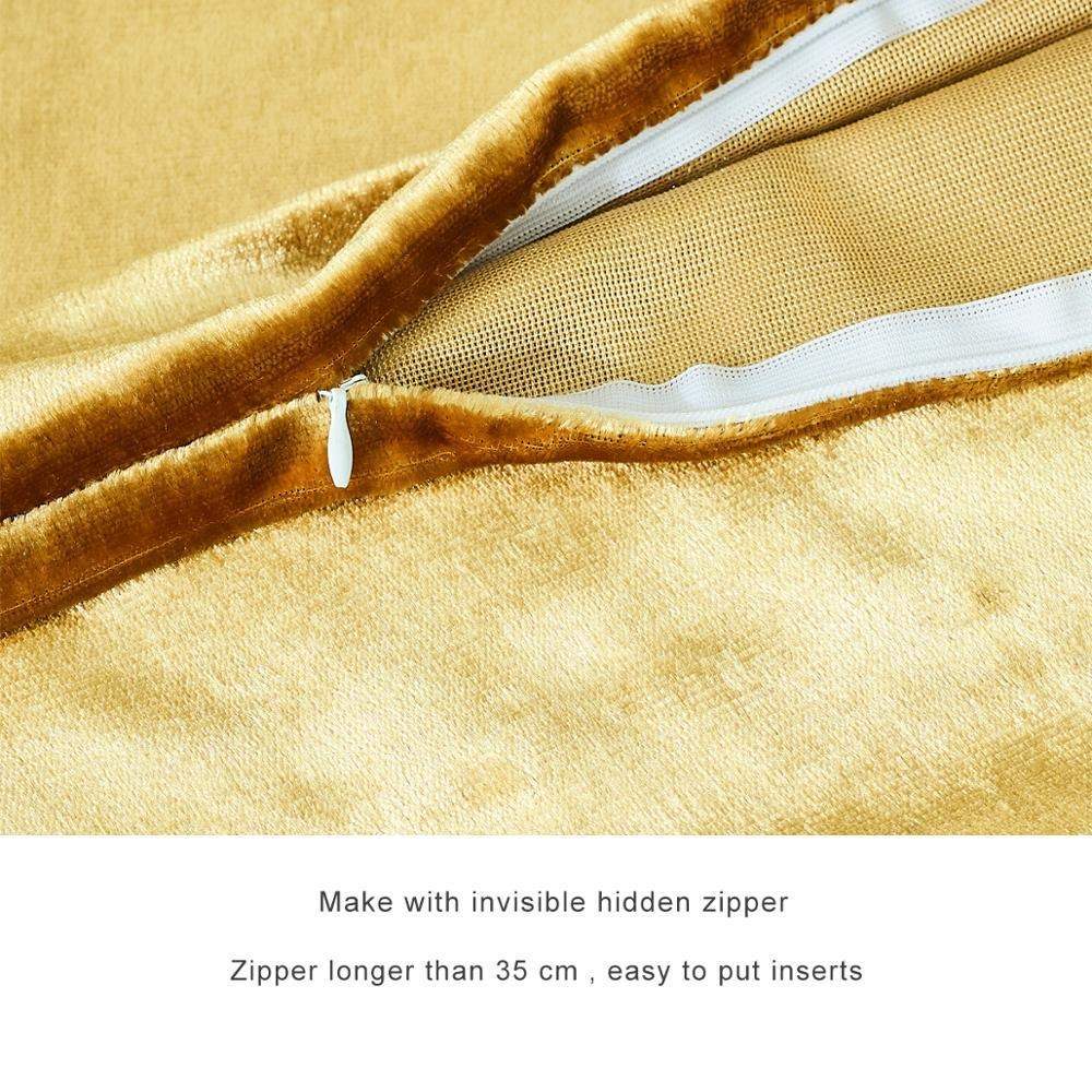 2er-Set goldene Dekokissenbezüge | LuxeStyle