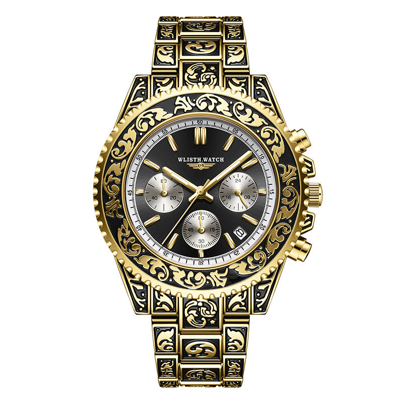 Vintage Quarz-Herrenuhr mit Gravur